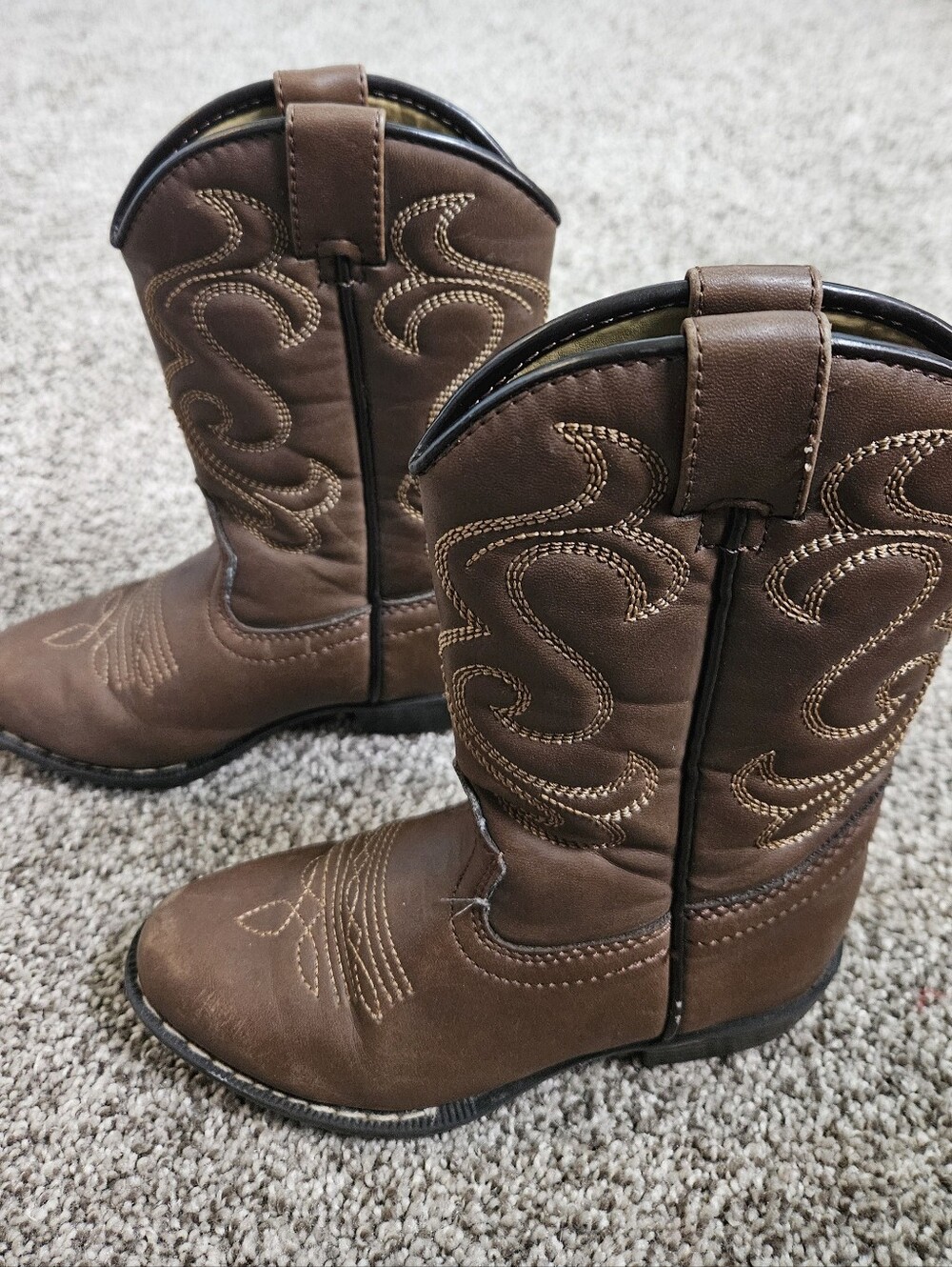 Brown Kids Cowboy Boots - Durable Western Style